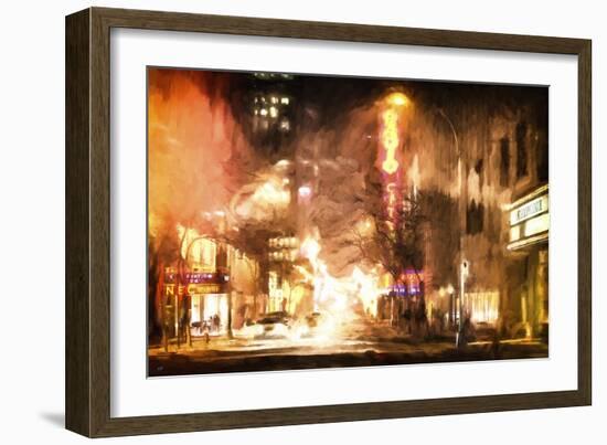 Winter night in New York-Philippe Hugonnard-Framed Giclee Print