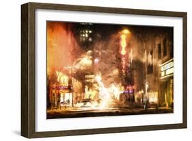 Winter night in New York-Philippe Hugonnard-Framed Giclee Print