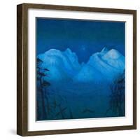 Winter Night in the Mountains-Harald Sohlberg-Framed Giclee Print
