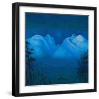 Winter Night in the Mountains-Harald Sohlberg-Framed Giclee Print