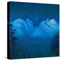 Winter Night in the Mountains-Harald Sohlberg-Stretched Canvas