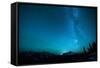 Winter Night Sky over Glacier National Park, Montana-Steven Gnam-Framed Stretched Canvas