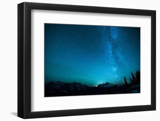 Winter Night Sky over Glacier National Park, Montana-Steven Gnam-Framed Photographic Print