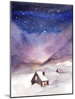 Winter Night-Irina Trzaskos Studios-Mounted Giclee Print