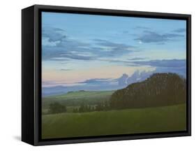 Winter Nightfall Along the Wessex Ridgeway, 2011-Peter Breeden-Framed Stretched Canvas