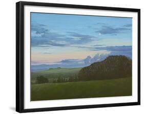 Winter Nightfall Along the Wessex Ridgeway, 2011-Peter Breeden-Framed Giclee Print