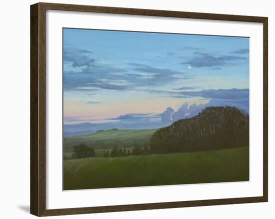 Winter Nightfall Along the Wessex Ridgeway, 2011-Peter Breeden-Framed Giclee Print