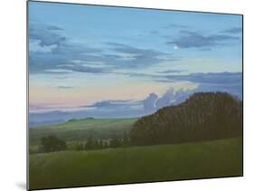 Winter Nightfall Along the Wessex Ridgeway, 2011-Peter Breeden-Mounted Giclee Print