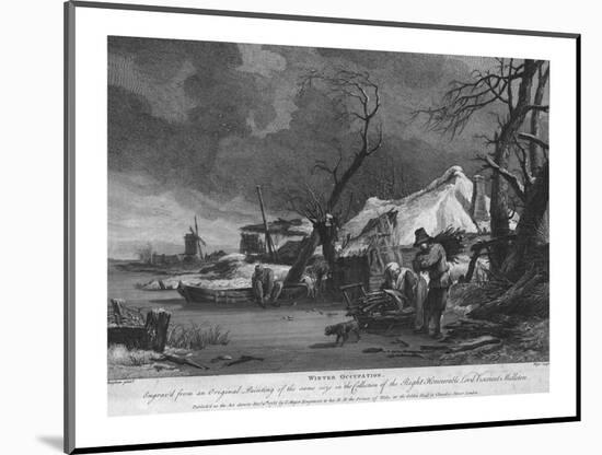 'Winter Occupation', 1755-Thomas Major-Mounted Giclee Print