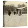 Winter on a Ranch, Montana, Usa-Underwood & Underwood-Stretched Canvas