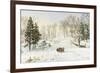 Winter on Ravensdale Road, Hastings-On-Hudson, New York, 1890 (Watercolor and Gouache on Paper)-Jasper Francis Cropsey-Framed Giclee Print