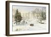 Winter on Ravensdale Road, Hastings-On-Hudson, New York, 1890 (Watercolor and Gouache on Paper)-Jasper Francis Cropsey-Framed Giclee Print