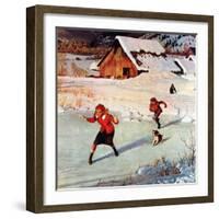 "Winter on the Farm", December 30, 1950-John Clymer-Framed Giclee Print