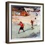 "Winter on the Farm", December 30, 1950-John Clymer-Framed Premium Giclee Print