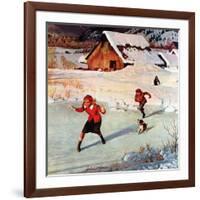 "Winter on the Farm", December 30, 1950-John Clymer-Framed Giclee Print