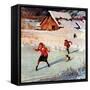 "Winter on the Farm", December 30, 1950-John Clymer-Framed Stretched Canvas