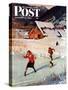 "Winter on the Farm" Saturday Evening Post Cover, December 30, 1950-John Clymer-Stretched Canvas