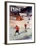 "Winter on the Farm" Saturday Evening Post Cover, December 30, 1950-John Clymer-Framed Giclee Print