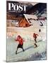 "Winter on the Farm" Saturday Evening Post Cover, December 30, 1950-John Clymer-Mounted Giclee Print