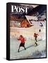 "Winter on the Farm" Saturday Evening Post Cover, December 30, 1950-John Clymer-Framed Stretched Canvas