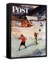 "Winter on the Farm" Saturday Evening Post Cover, December 30, 1950-John Clymer-Framed Stretched Canvas