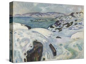 Winter on the Fjord, 1915 (Oil on Canvas)-Edvard Munch-Stretched Canvas