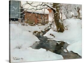 Winter on the Isle of Stord, 1889-Fritz Thaulow-Stretched Canvas