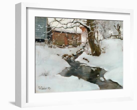 Winter on the Isle of Stord, 1889-Fritz Thaulow-Framed Giclee Print