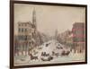 Winter on Wall Street, 1834-null-Framed Giclee Print