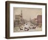 Winter on Wall Street, 1834-null-Framed Premium Giclee Print