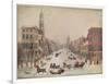 Winter on Wall Street, 1834-null-Framed Premium Giclee Print