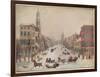 Winter on Wall Street, 1834-null-Framed Premium Giclee Print