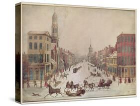 Winter on Wall Street, 1834-null-Stretched Canvas