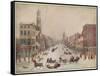 Winter on Wall Street, 1834-null-Framed Stretched Canvas