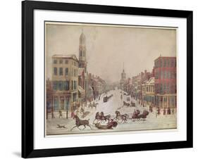 Winter on Wall Street, 1834-null-Framed Giclee Print