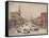 Winter on Wall Street, 1834-null-Framed Stretched Canvas