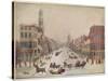 Winter on Wall Street, 1834-null-Stretched Canvas