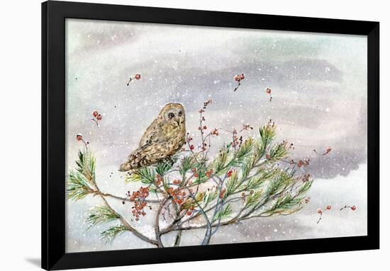 Winter Owl-Lauren Wan-Framed Giclee Print