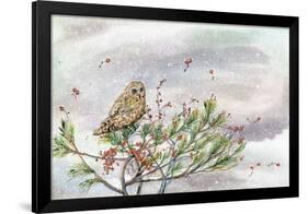 Winter Owl-Lauren Wan-Framed Giclee Print
