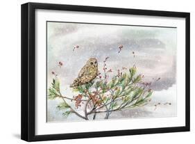 Winter Owl-Lauren Wan-Framed Giclee Print