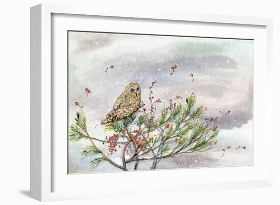 Winter Owl-Lauren Wan-Framed Giclee Print