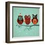 Winter Owls-lenlis-Framed Art Print