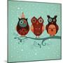 Winter Owls-lenlis-Mounted Art Print