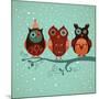 Winter Owls-lenlis-Mounted Art Print