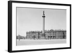 Winter Palace and Alexander Column in Leningrad-null-Framed Giclee Print