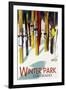 Winter Park, Colorado - Colorful Skis-Lantern Press-Framed Art Print