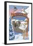 Winter Park, Colorado Montage-Lantern Press-Framed Art Print