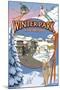 Winter Park, Colorado Montage-Lantern Press-Mounted Art Print