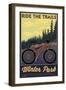 Winter Park, Colorado - Mountain Bike Scene-Lantern Press-Framed Art Print