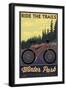 Winter Park, Colorado - Mountain Bike Scene-Lantern Press-Framed Art Print